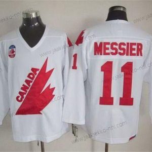 Miesten Kanadan maajoukkue #11 Mark Messier 1991 Olympic Valkoinen CCM Vintage