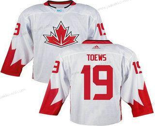 Miesten Kanadan maajoukkue #19 Jonathan Toews Valkoinen 2016 World Cup Ommeltu NHL Paita