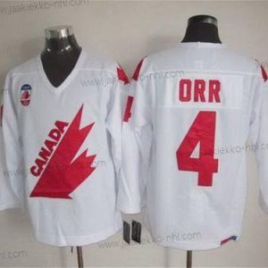 Miesten Kanadan maajoukkue #4 Bobby Orr 1991 Olympic Valkoinen CCM Vintage Paita