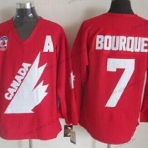 Miesten Kanadan maajoukkue #7 Ray Bourque 1991 Olympic Punainen Retro CCM Paita