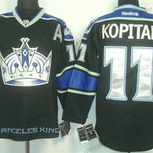 Miesten Los Angeles Kings #11 Anze Kopitar Musta Vieraspaita Paita