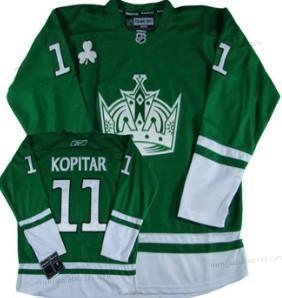 Miesten Los Angeles Kings #11 Anze Kopitar St. Patrick’S Day Vihreä Paita