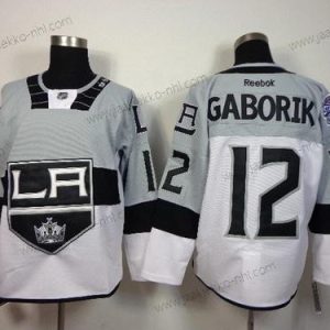 Miesten Los Angeles Kings #12 Marian Gaborik 2015 Stadium Series Harmaa #2 Valkoinen Paita