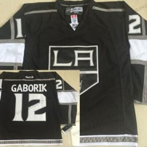 Miesten Los Angeles Kings #12 Marian Gaborik Musta Paita