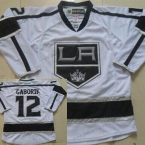 Miesten Los Angeles Kings #12 Marian Gaborik Valkoinen Paita