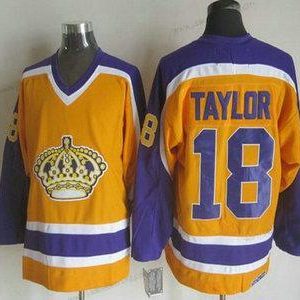 Miesten Los Angeles Kings #18 Dave Taylor 1980-81 Keltainen CCM Vintage Paita