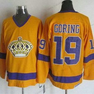 Miesten Los Angeles Kings #19 Butch Goring 1970-71 Valkoinen CCM Vintage Paita