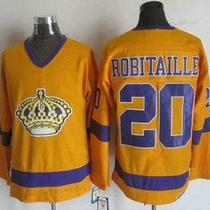 Miesten Los Angeles Kings #20 Luc Robitaille 1970-71 Valkoinen CCM Vintage Paita