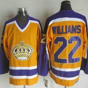 Miesten Los Angeles Kings #22 Tiger Williams 1980-81 Keltainen CCM Vintage Paita