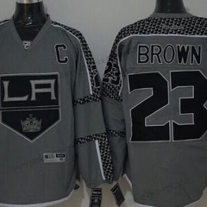 Miesten Los Angeles Kings #23 Dustin Brown Charcoal Harmaa Paita