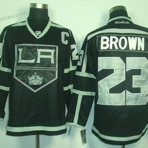 Miesten Los Angeles Kings #23 Dustin Brown Musta Ice Paita