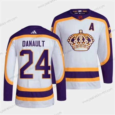 Miesten Los Angeles Kings #24 Phillip Danault Valkoinen 2022 Käänteinen Retro Ommeltu Paita