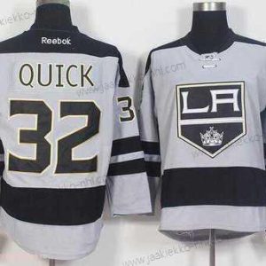 Miesten Los Angeles Kings #32 Jonathan Quick Harmaa Vaihtopaita Ommeltu NHL 2016-17 Reebok Jääkiekko Paita