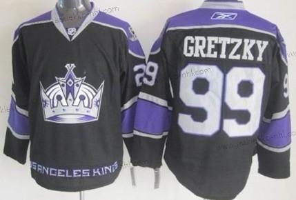 Miesten Los Angeles Kings #99 Wayne Gretzky Musta Vieraspaita Paita