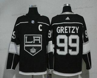 Miesten Los Angeles Kings #99 Wayne Gretzky Musta With C Patch 2017-2018 Jääkiekko Ommeltu NHL Paita