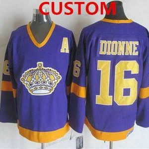 Miesten Los Angeles Kings Mukautettu 1977-79 Violetti CCM Vintage Paita