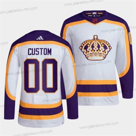 Miesten Los Angeles Kings Mukautettu Valkoinen 2022 Käänteinen Retro Ommeltu Paita