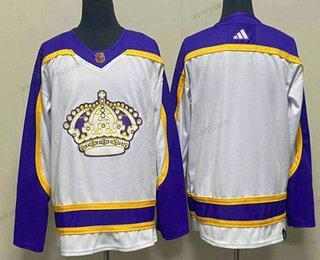 Miesten Los Angeles Kings Tyhjä Valkoinen 2022 Käänteinen Retro Ommeltu Paita