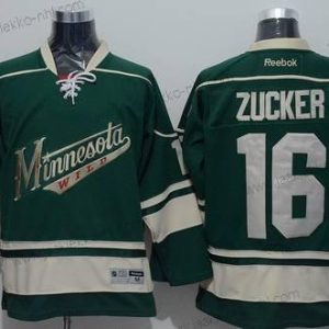 Miesten Minnesota Wild #16 Jason Zucker Vihreä Vieraspaita Paita