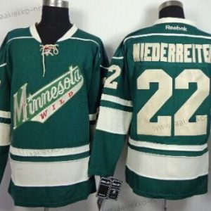 Miesten Minnesota Wild #22 Nino Niederreiter Vihreä Vieraspaita Paita