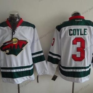 Miesten Minnesota Wild #3 Charlie Coyle Reebok Valkoinen Kolmas paita Premier Jääkiekko Paita