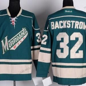 Miesten Minnesota Wild #32 Niklas Backstrom Vihreä Vieraspaita Paita