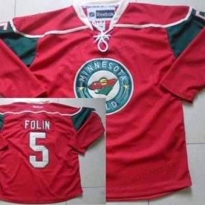 Miesten Minnesota Wild #5 Christian Folin Punainen Paita