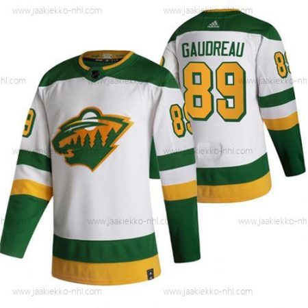 Miesten Minnesota Wild #89 Frederick Gaudreau Valkoinen Ommeltu Paita