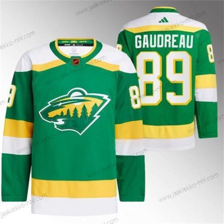 Miesten Minnesota Wild #89 Frederick Gaudreau Vihreä 2022-23 Käänteinen Retro Ommeltu