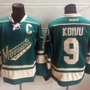 Miesten Minnesota Wild #9 Mikko Koivu Vihreä Vieraspaita Paita