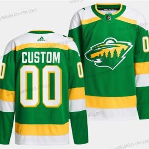 Miesten Minnesota Wild Mukautettu Vihreä 2023-24 Ommeltu Paita