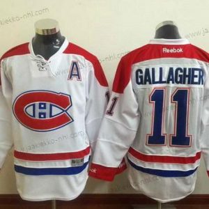 Miesten Montreal Canadiens #11 Brendan Gallagher Reebok Valkoinen 2015-16 Kolmas paita Premier NHL Paita