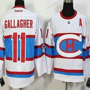 Miesten Montreal Canadiens #11 Brendan Gallagher Reebok Valkoinen 2016 Talvi Klassinen Premier Paita