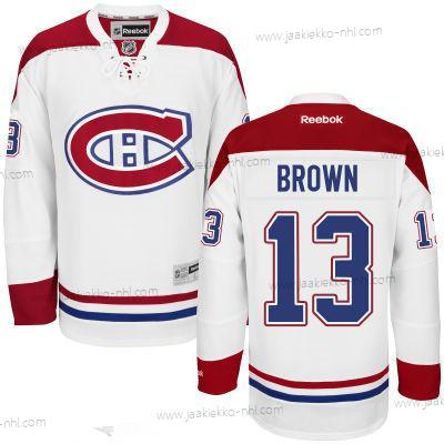 Miesten Montreal Canadiens #13 Mike Brown Reebok Valkoinen Jääkiekko Ommeltu NHL Paita