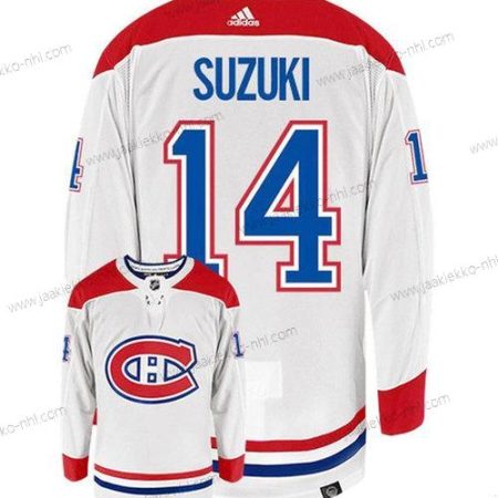 Miesten Montreal Canadiens #14 Nick Suzuki Valkoinen Ommeltu Paita