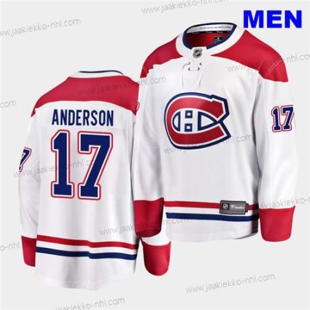 Miesten Montreal Canadiens #17 Josh Anderson Valkoinen 2020-21 Kolmas paita Break Pelaaja Paita