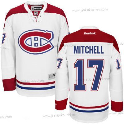 Miesten Montreal Canadiens #17 Torrey Mitchell Reebok Valkoinen Jääkiekko Ommeltu NHL Paita