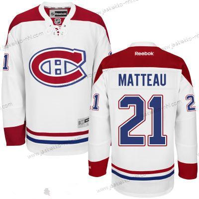 Miesten Montreal Canadiens #21 Reebok Valkoinen Premier Kotiottelupaita Mukautettu Paita