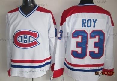 Miesten Montreal Canadiens #33 Patrick Roy Valkoinen Retro CCM Paita