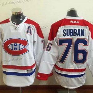 Miesten Montreal Canadiens #76 P.K. Subban Reebok Valkoinen 2015-16 Kolmas paita Premier NHL Paita