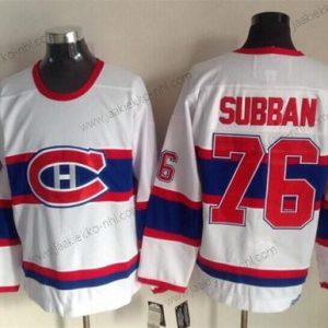 Miesten Montreal Canadiens #76 P.K. Subban Valkoinen Retro CCM Paita