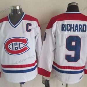 Miesten Montreal Canadiens #9 Maurice Richard Valkoinen CCM Vintage Paita