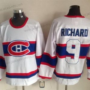 Miesten Montreal Canadiens #9 Maurice Richard Valkoinen Retro CCM Paita