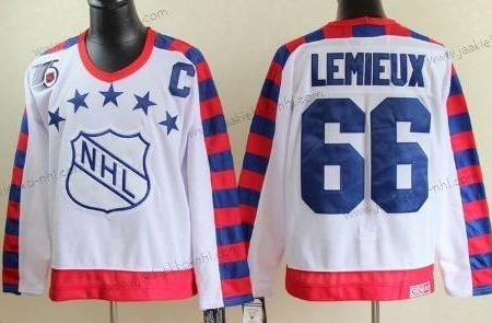 Miesten NHL 1992 All-Star #66 Marrio Lemieux Valkoinen 75Th Retro CCM Paita