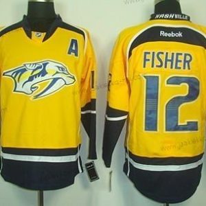 Miesten Nashville Predators #12 Mike Fisher Keltainen Paita