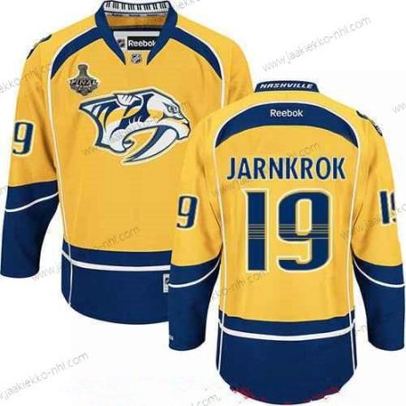 Miesten Nashville Predators #19 Calle Jarnkrok Keltainen 2017 Stanley Cup Finals Patch Ommeltu NHL Reebok Jääkiekko Paita