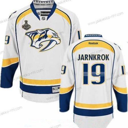 Miesten Nashville Predators #19 Calle Jarnkrok Valkoinen 2017 Stanley Cup Finals Patch Ommeltu NHL Reebok Jääkiekko Paita