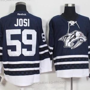 Miesten Nashville Predators #59 Roman Josi Laivastonsininen Sininen Vieraspaita Ommeltu NHL Reebok Jääkiekko Paita