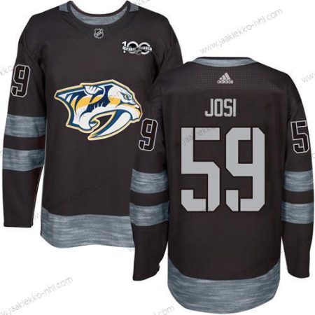 Miesten Nashville Predators #59 Roman Josi Musta 1917-2017 100th Vuosipäivä Ommeltu NHL Paita