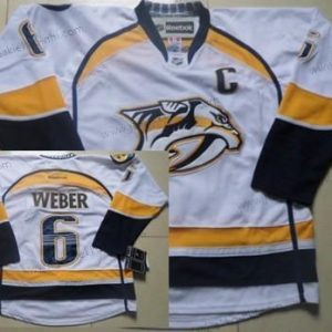 Miesten Nashville Predators #6 Shea Weber Valkoinen Paita